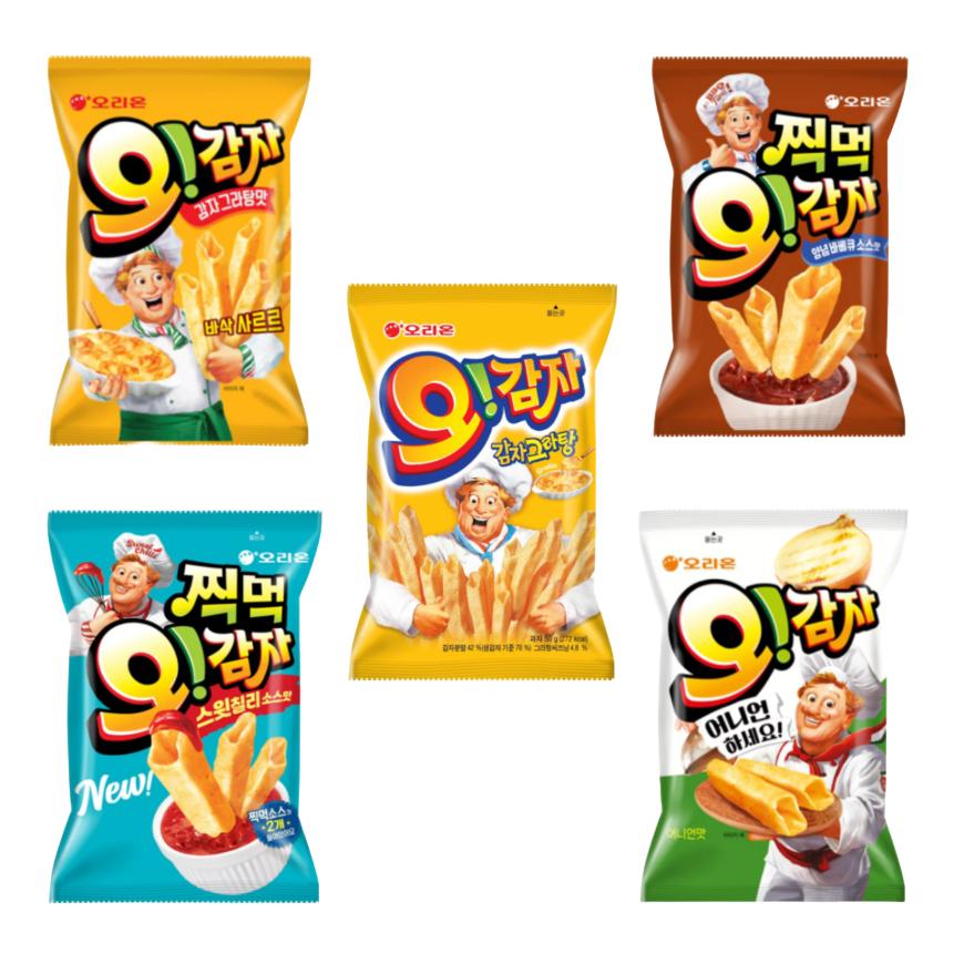 Orion Oh! Smak Gratin ziemniaczany (50g / 95g), Smak cebulowy (95g), Smak sosu BBQ do maczania (136g), Smak sosu słodko-pikantnego do maczania (136g)  (16 opcji)