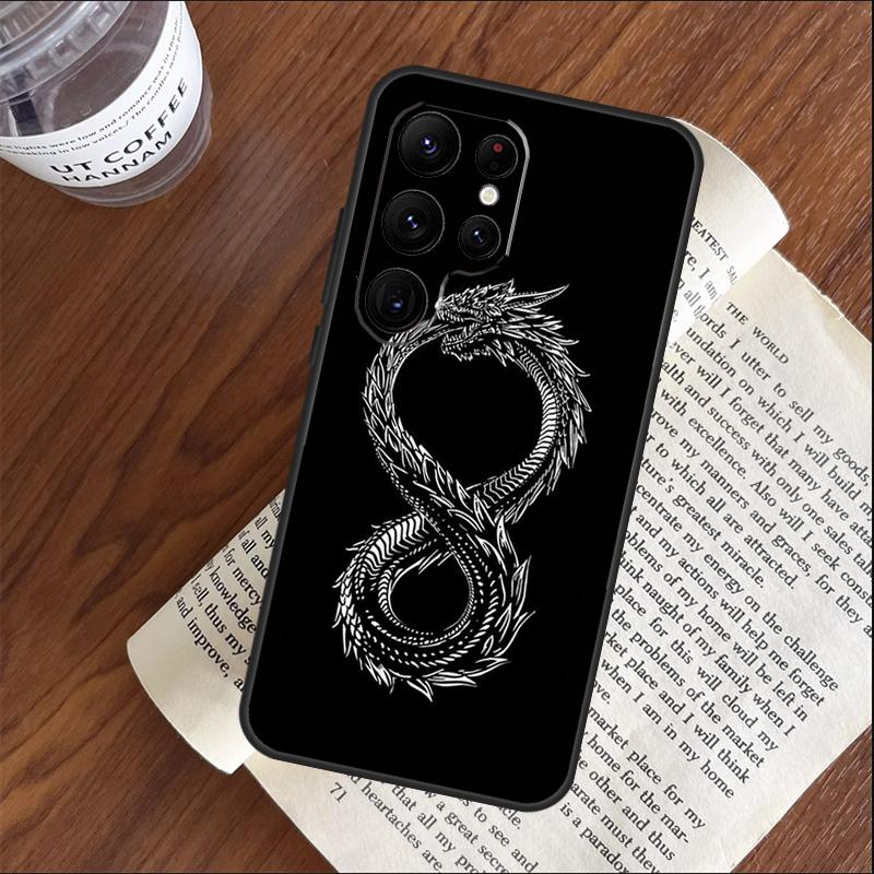 Dragon Dark Theme Case For Samsung Galaxy S25 S24 S23 S22 S21 Ultra S9 S10 S20 Plus S24 FE Funda Cover Shell