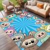 Labubu Print Rug, Washable Floor Carpet, For Entryway Dorm Laundry Room Office Study, Home Decor Birthday Christmas Gift