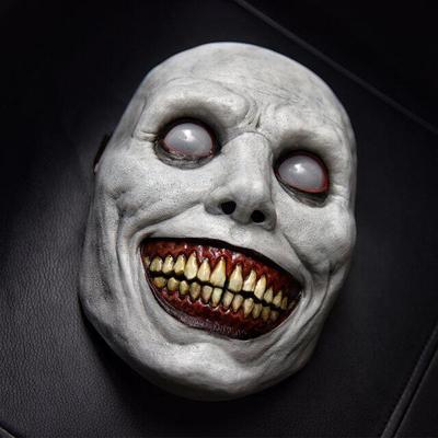 Halloween Mask Steam Skull Punk Mask Masquerade Horror Mask Cosplay White Eyed Demon Mask Latex Mask
