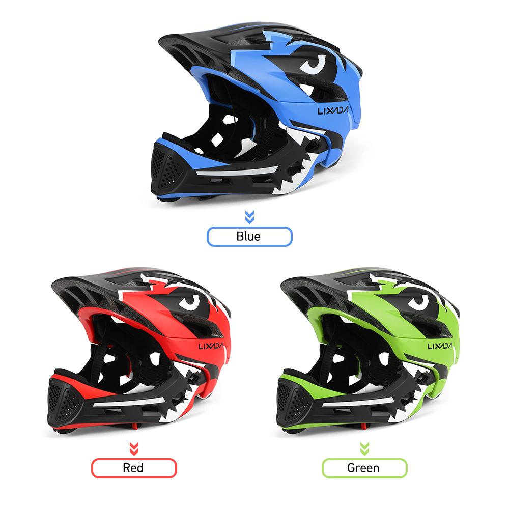 

Kids Detachable Full Face Helmet Children Sports Safety Helmet for Cycle Skateboarding Roller Skating красный