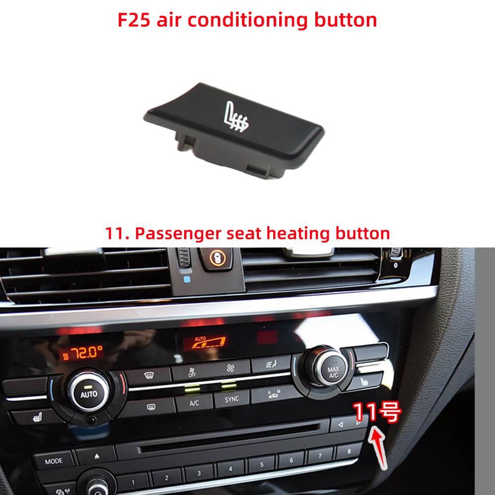 Car Air Conditioning AC Button Venlitation Key Cap Repair Kit Replacement For BMW X3 X4 Series F25 F26 2011-2017 64116825513