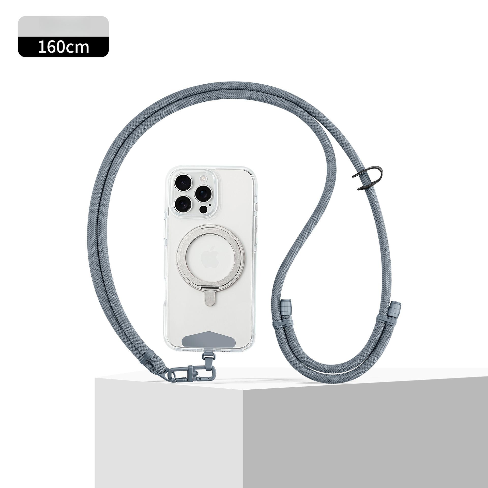Dopamine Mobile Phone Lanyard Adjustable Neck Diagonal Span Mobile Phone Rope Strap Stainless Steel Gasket Braided Rope