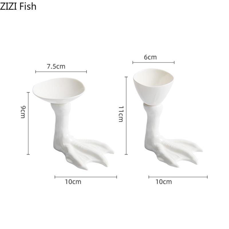 Duck Claw Shaped Dining Plate Japanese Restaurant Cooking Sushi Plate Creative Dessert Plate Home Kitchen Ceramic Tableware