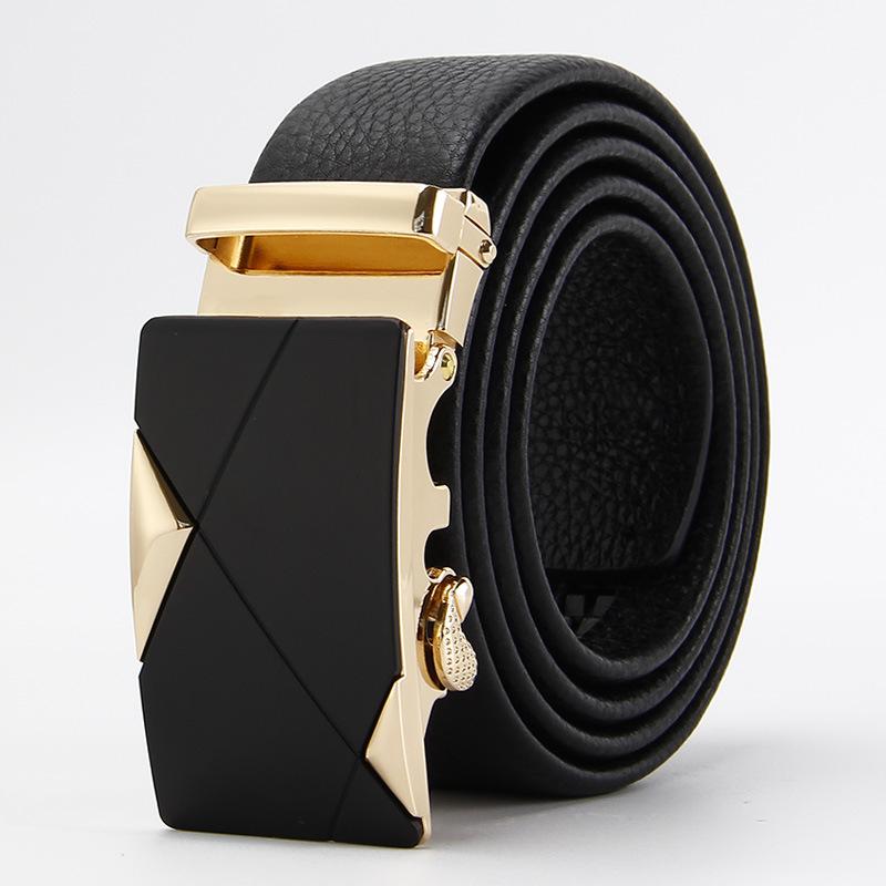 Men's Head Layer Leather Belt High End Automatic Buckle Belt Business Versatile Cowhide Belt