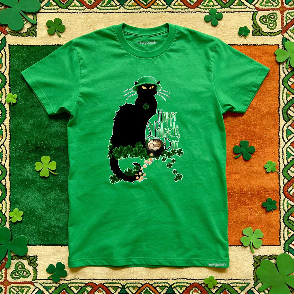 St Patricks Day Green Hat Classic TShirt Women Unisex Casual Cotton Graphic T Shirts Oneck Shirt Unisex Adult Shortsleev