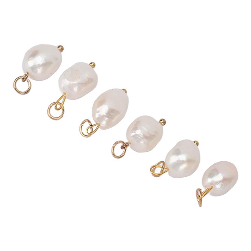 6 szt. Barokowa zawieszka z perłą Perły hodowlane słodkowodne do kolczyków Naszyjnik Wiszący Brelok do robienia DIY Duży rozmiar