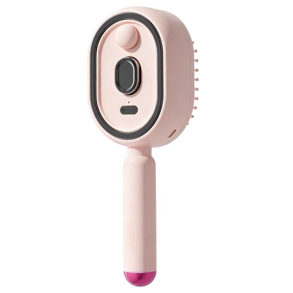 1 Set 3 In 1 Electric Spray Air Cushion Massage Comb Self Cleaning Steam Essential Oil Rechargeable For Frizzy Hair Scalp Care