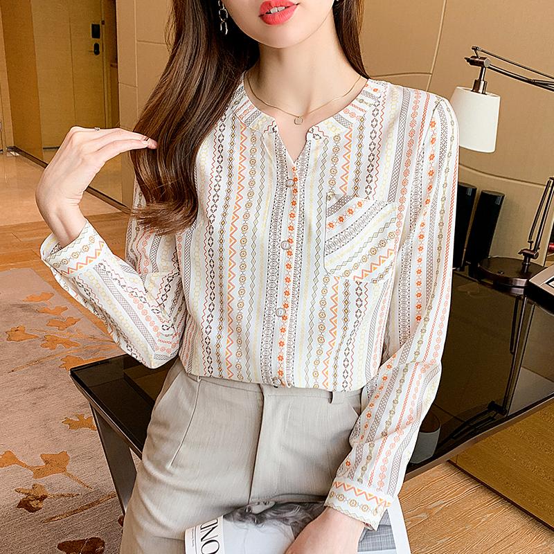 v neck long sleeve shirts for women