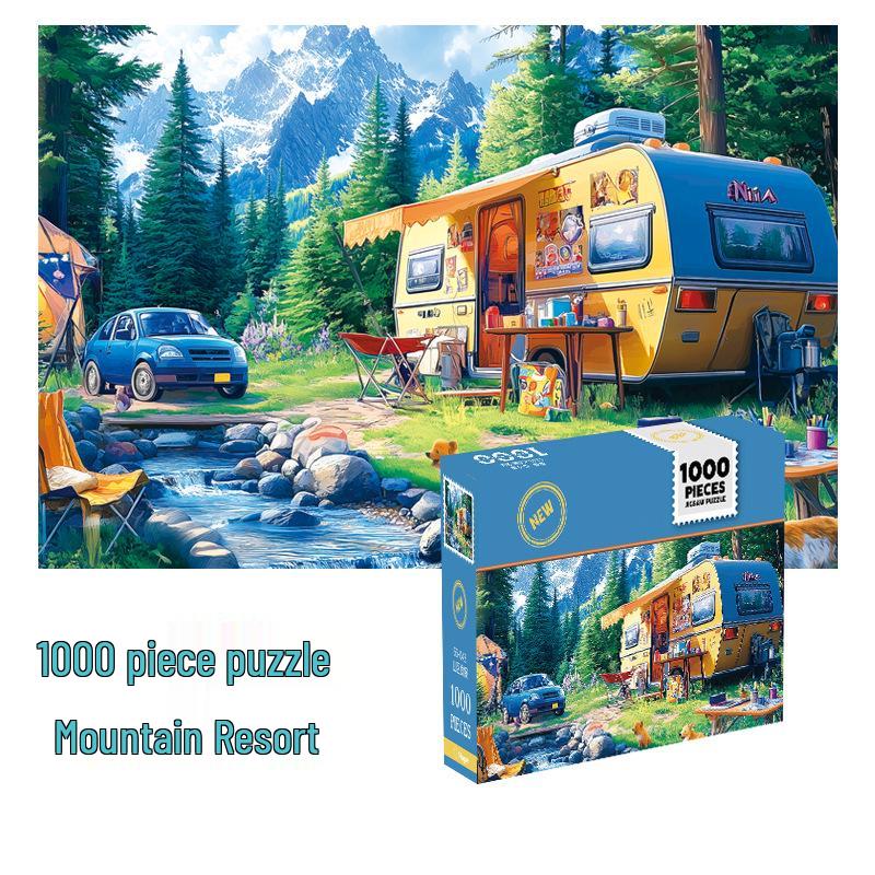 1000-Piece Cartoon Jigsaw Puzzle for Adults and Kids - Challenging Educational Stress Relief Toy Gift