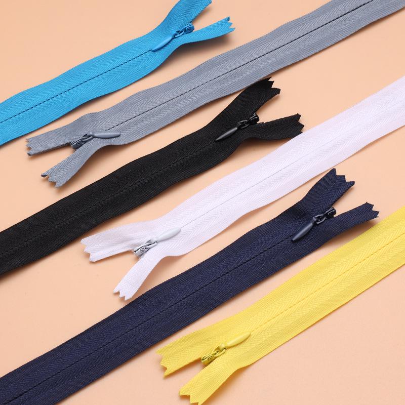Invisible No. 3 Colorful Nylon Closed-End Zipper for Clothing and Accessories