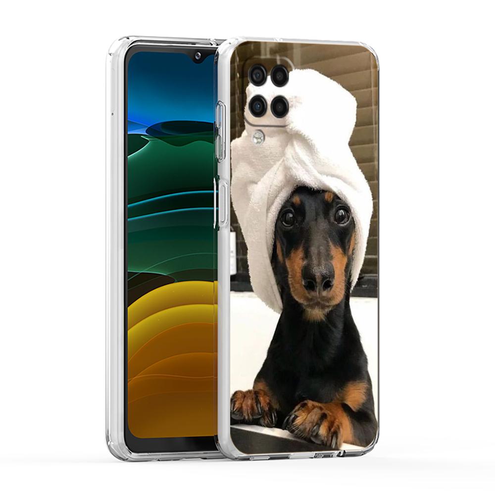 Dachshund Silhouette Dog Cute Phone Case For Samsung A13 A33 A35 A55 A73 A53 A23 A51 A71 A21S A31 A41 A05s A03S A15 A25 5G Cover