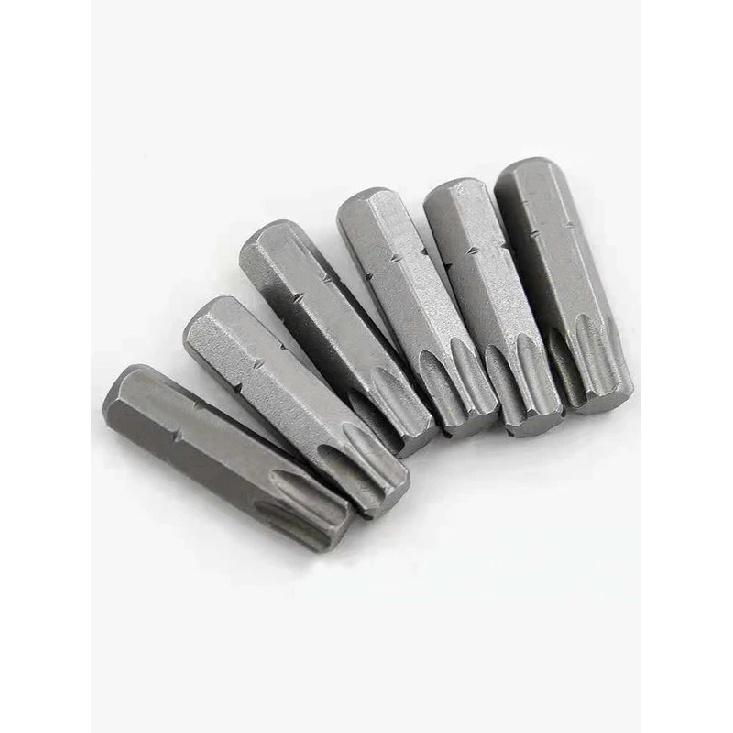 1 Inch T6 T7 T8 T9 T10 T15 Torx Screwdriver Bit Set S2 Steel 1/4 Inch 6.35mm Hex Shank Electric Screwdriver Bits For Power Tools