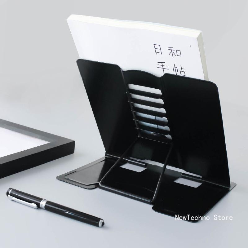 Metal Adjustable Portable Reading Book Holder Support Document Shelf Bookstand Tablet Music Score Recipe Stand