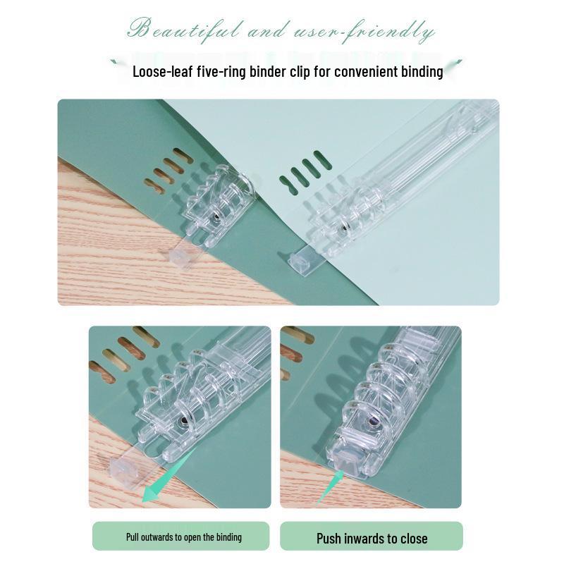 Gradient Non-Scratch Loose-Leaf Push-Pull Binder - B5/A5 Coil Notebook