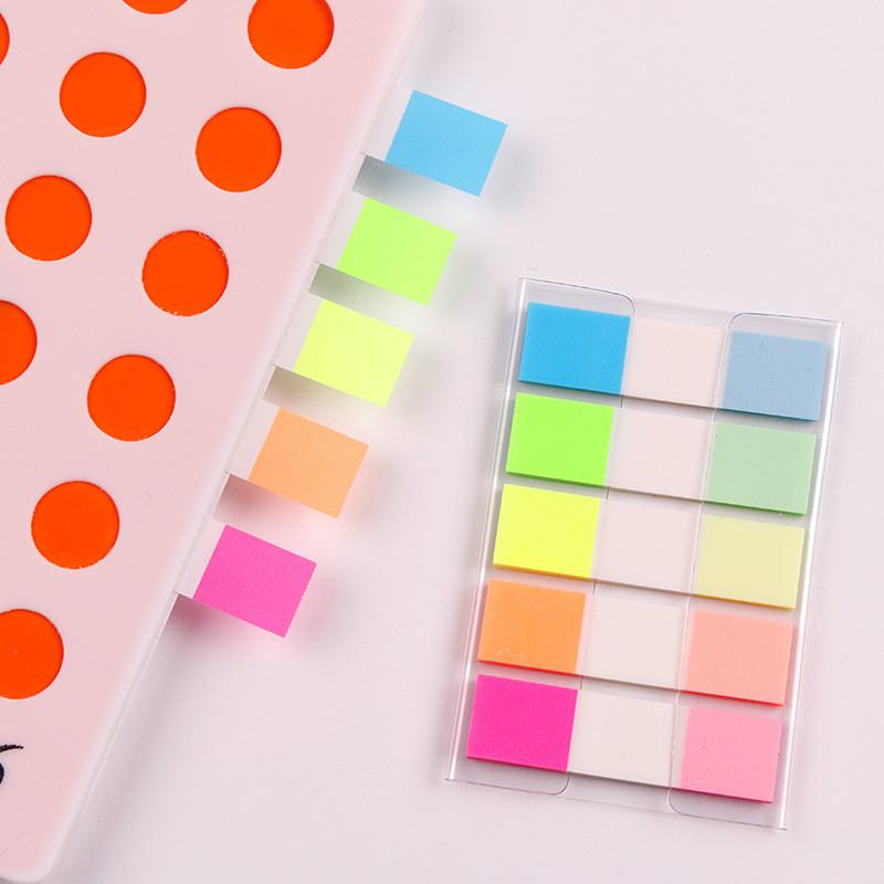 100 Sheets Transparent Sticky Notes Memo Pad Self Adhesive Bookmark Memo Sticker School Office Stationery Supplies Marker Paper