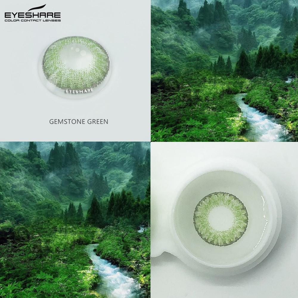 Eyeshare Lentile de contact Color Softlens 1 pereche Seria 3TONE Lentile de contact colorate Ochi Utilizare anuală Contacte cosmetice