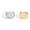 20pc Hypoallergenic Stainless Steel Stud Earring Diy Findings 6mm 8mm 10mm 12mm Cameo Cabochon Base Settings Diy Jewelry 2035