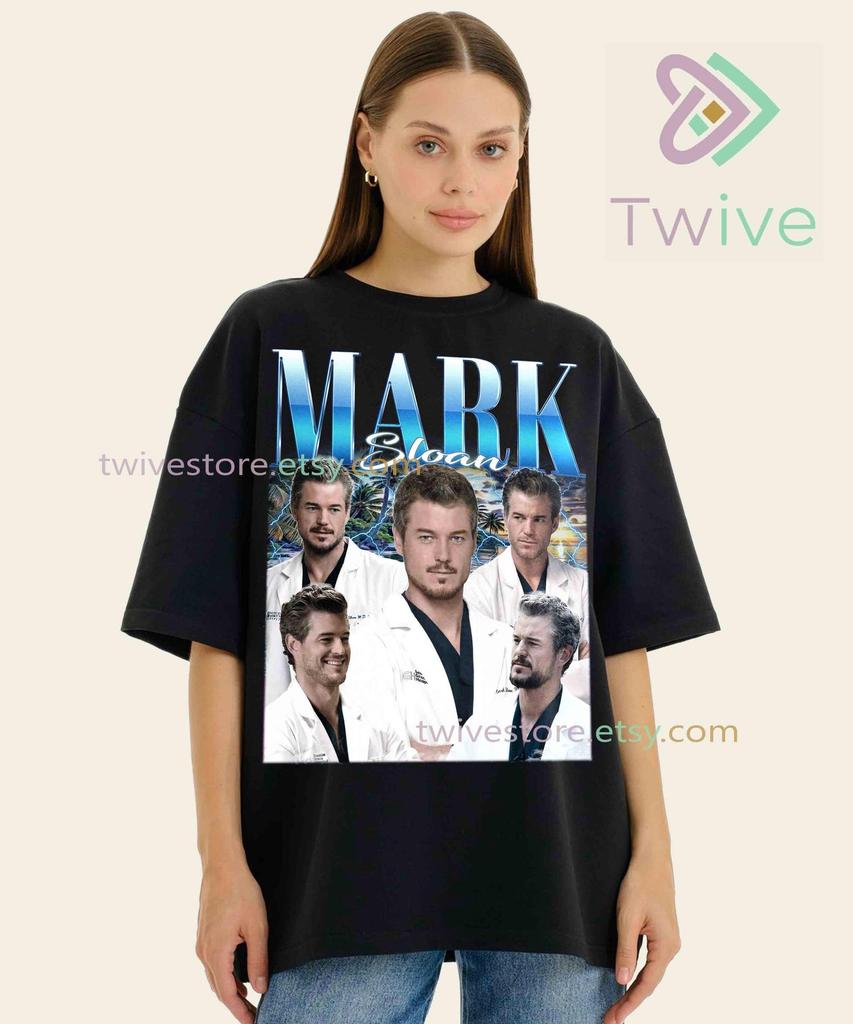 Vintage tričko Mark Sloan Grey's Anatomy, tričko pro fanoušky TV seriálu