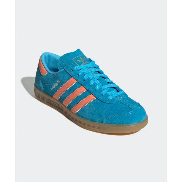 adidas Originals Hamburg Weiche Bequeme Niedrige Skate-Schuhe Damen Sneaker Blau JS0682