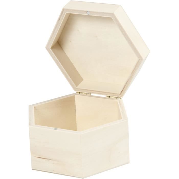 Jewelry Box - Creotime - 12 X 7 Cm - MDF - Unisex - Brown, Transparent