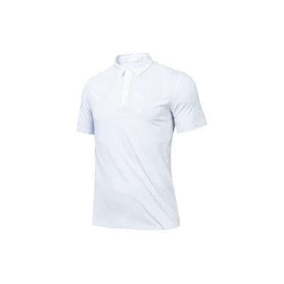 Striped Comfortable Versatile Breathable Short Sleeve Polo Shirt Men Tops Pure-White 152427106-1