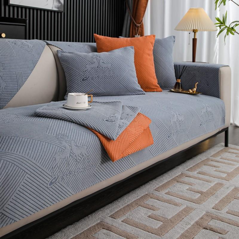 

Чехлы для дивана Four Seasons, жаккардовые подушки из синели и лося, современные простые противоскользящие чехлы для диванных подушек 70*70cm