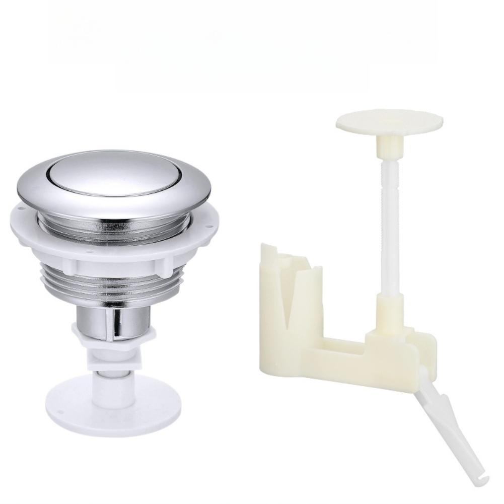 For Brazilian Toilet Tank Flush Button, Single Flush Button With Bracket Toilet Tank Cover For Long-lasting Construction Bathroo
