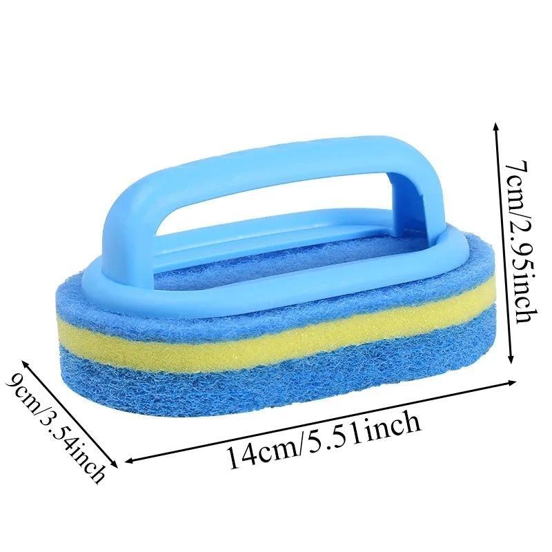 Cleaning Brush with Handle Kitchen Sponge Wipe Thickening Bathroom Tile Cleaning Sponge Household Stain Removal Clean Tools