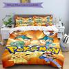 3pc Pokemon Characters Bedding Set Guest Room Bedroom Decor Christmas Halloween Decor Birthday and Holiday Gifts- All Seasons 3pcs Quilt 094