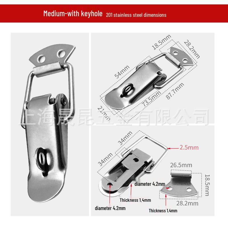 Thickened Stainless Steel Toggle Clasp for Toolboxes & Beehives