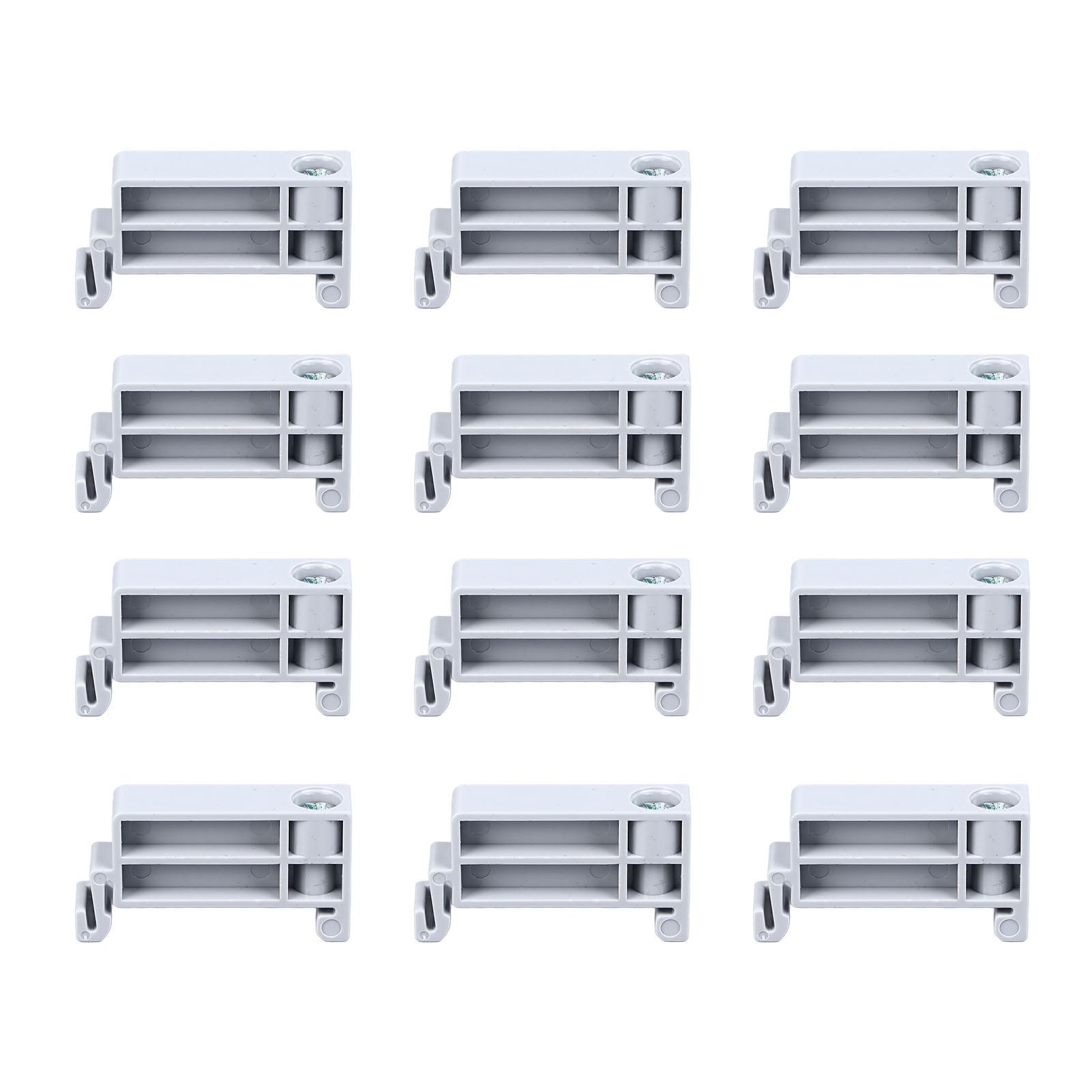 

200 шт. Направляющая рельса клеммная колодка крепление винт фиксированный конец кронштейн стопор пластиковая пряжка белый