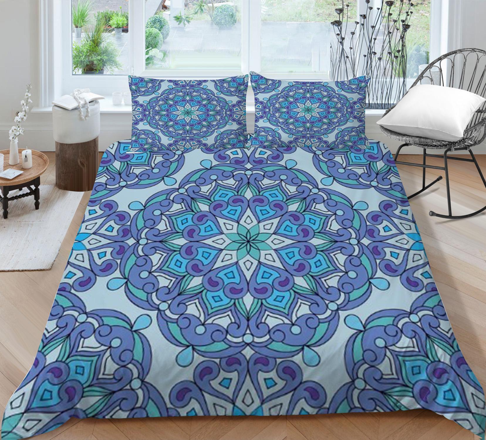 

Пододеяльник в богемном стиле, постельное белье размера «queen-size», домашние покрывала с наволочкой, мягкий пододеяльник, комплект постельного белья EU Single 135x200cm