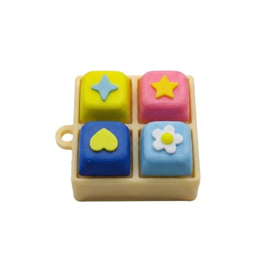 3D-printet Tastatur Fidget Legetøj 3/4/5/9 Taster Tastatur Finger Klikker Legetøj Afstressningsknap Fidget Legetøj Stresslindring Skrivebordslegetøj