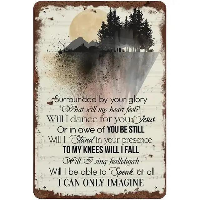 Vintage Metal Tin Signs  Music Keeps My Heart Beating  Retro Art Posters for Home Club Cafe Bar Pub Decor  Inspirational Wall