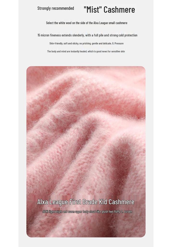 Women's Heavyweight Cable Knit 100% Pure Cashmere Half-High Collar Sweater