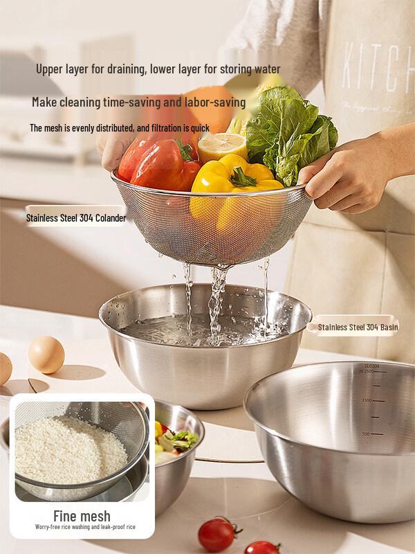 ZISIZ 304 Stainless Steel Mixing Bowl