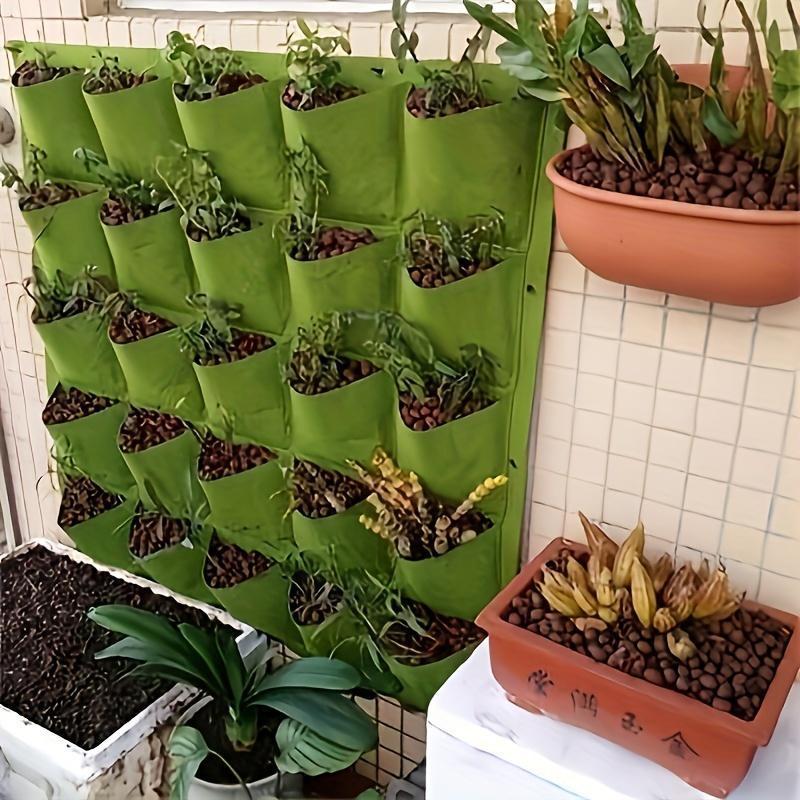 NYA Vägghängande Fickor Planteringspåsar Blomkruka Hemträdgård Odla Påse Trädgårdsplanter Vertikal Suckulenter Växtkruka Heminredning