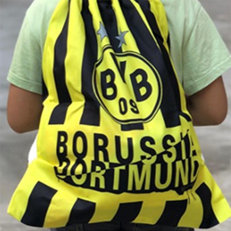 Красивый мешок на шнурке для футбола Практичный карман для баскетбола Спортивные товары Dortmund чёрный