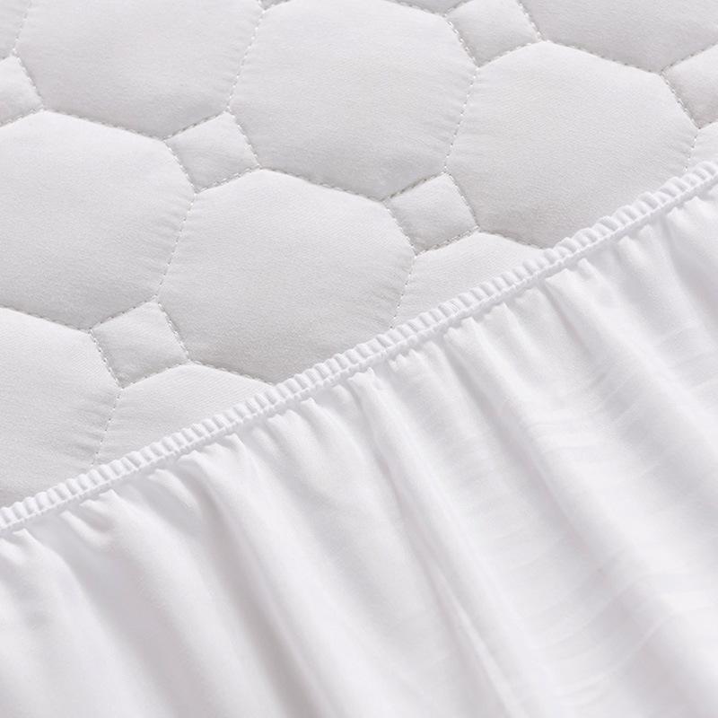 Thickened Mattress Three-piece Set, Solid Color Cotton Mattress 3-piece Set, Simmons Mattress Dust Protective Cover, Bed Skirt Cover