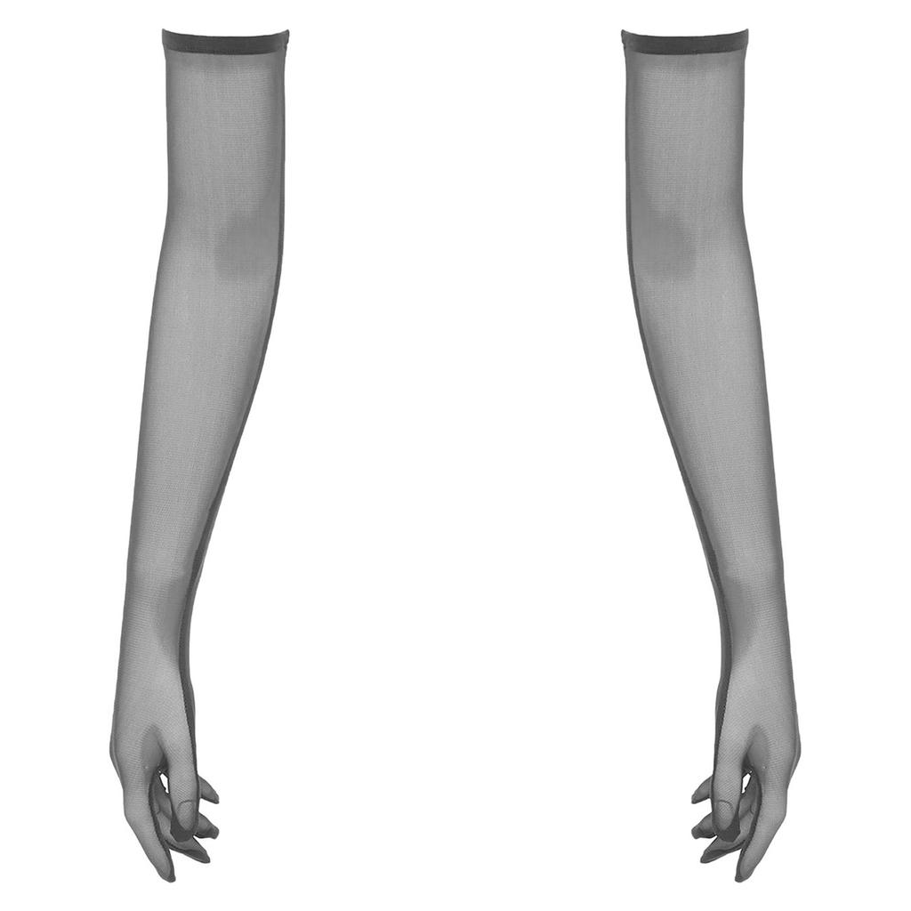 Guantes de Malla Unisex por Encima del Codo Antideslizantes de Dedo Completo para Ópera Cosplay