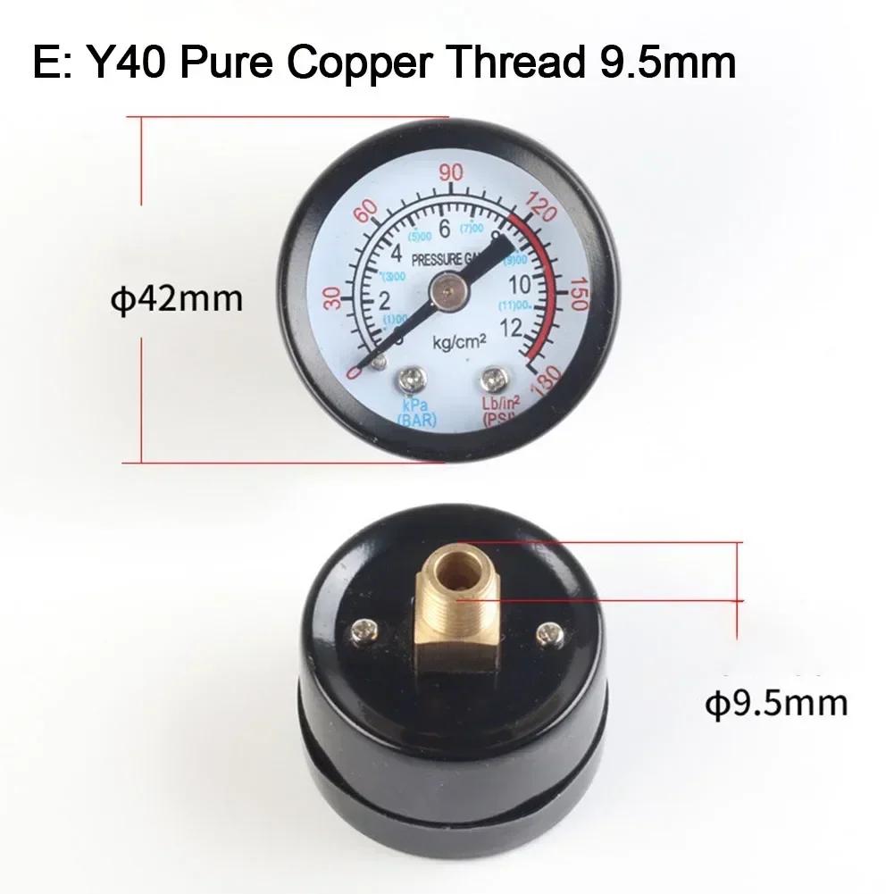 Y40 Y50 0-180PSI Gas Water Fuel Liquids Meter Pressure Gauge For Air Compressor