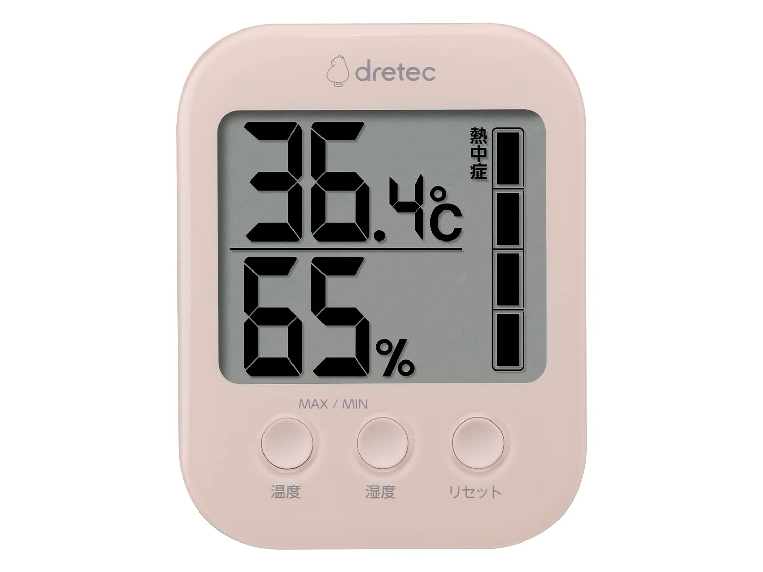 

Dretec Digital Thermo-Hygrometer with Comfort Level Display, Large Screen, Desktop, Mosfi, Heatstroke and Influenza Preventive, Pink