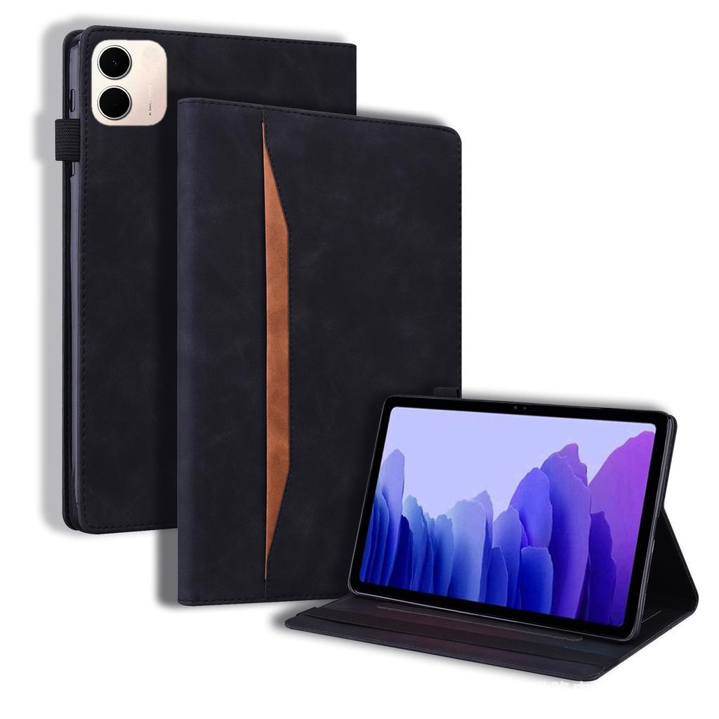 Applicable to real me Realme pad3 11.6 inch 2026 flat leather case, matte contrasting color card holder shell