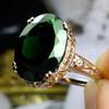 2026 New Luxury Fashion Green Zirconia Crystal Ring for Women's Engagement/Wedding/Anniversary Party Personalized Jewelry