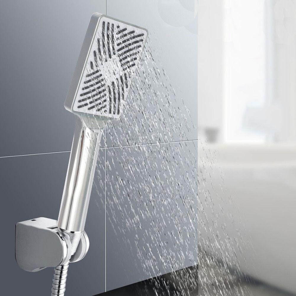 

Plastic Shower Head Handheld Shower Faucet Nozzle Useful Shower Sprayer Bathroom Accessories срібний