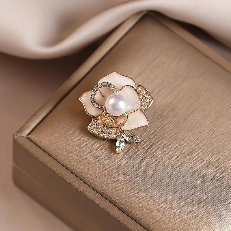 Высококачественная изысканная брошь-камелия модный женский корсаж пиджак женская булавка