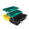 Folding Storage Toolbox PP and Metal 3 Layers Multifunctional Tool Chest Organizer