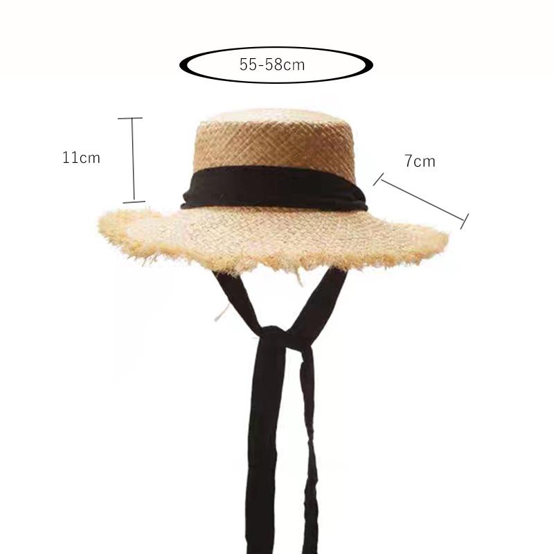 Neue Mode Damen Sonnenhut Brandneu Damen Sommer Band Strohhut Lafite Strandhut Breiter Rand Sombreros Hombre Reise Urlaub