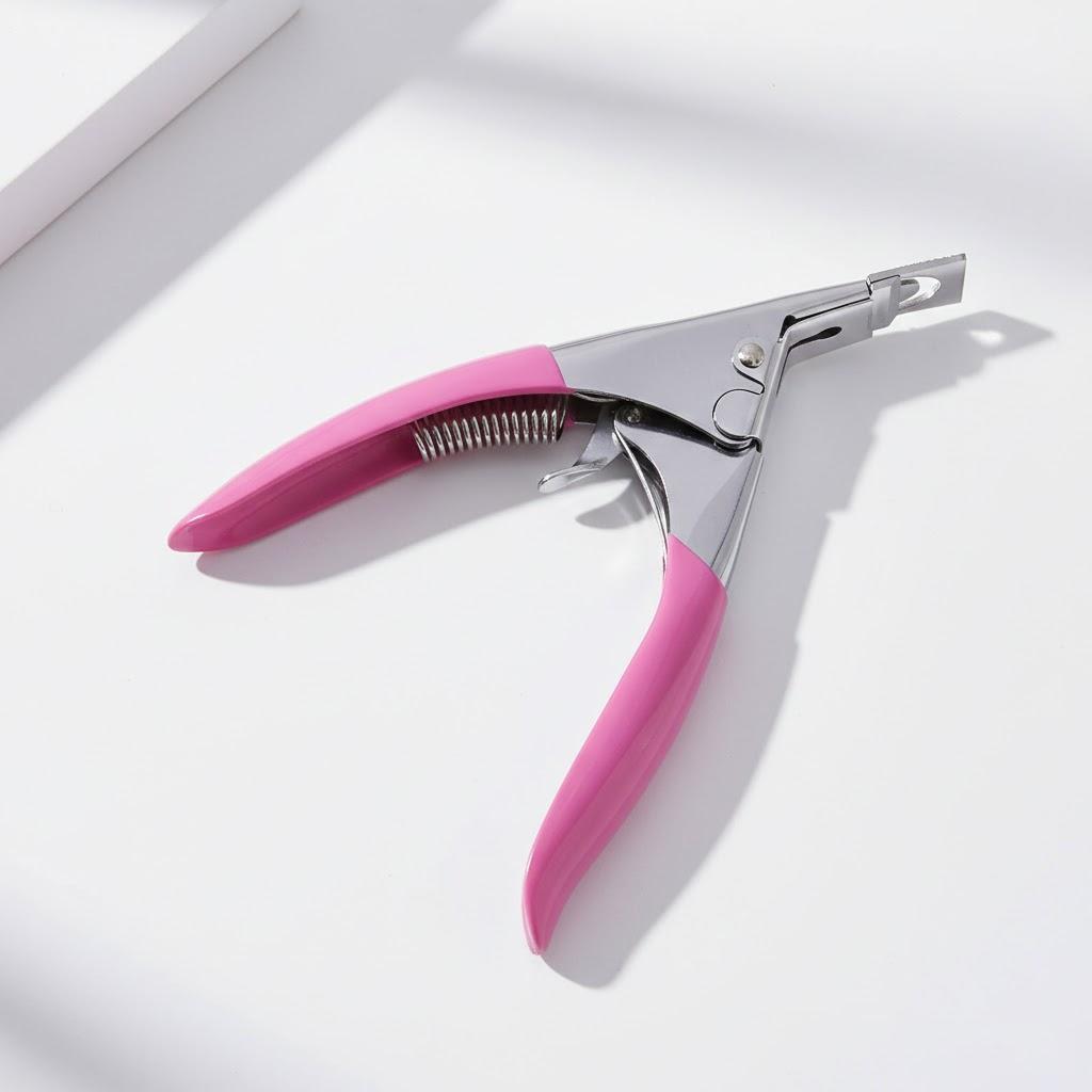 

Fashion Pink Nail Edge Cutter Gel Fake Nail Scissors Nail Shaping Tool for Perfect Manicure Nail Care розовый